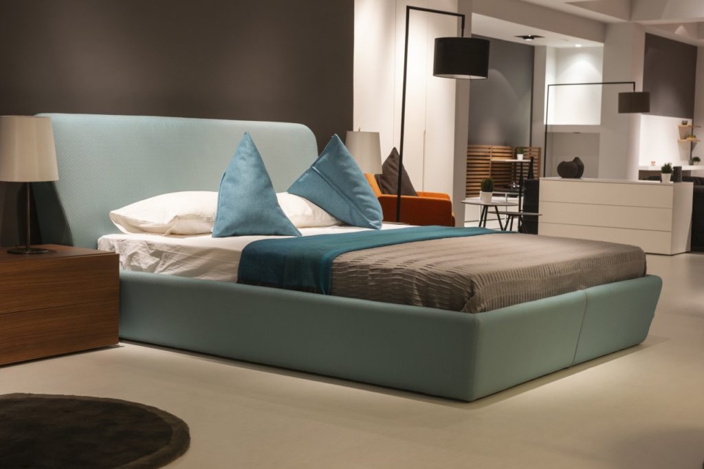 bed in a hotel room
